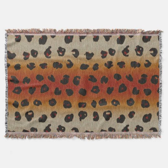 Spotted Leopard Animal Print Pattern Throw Blanket