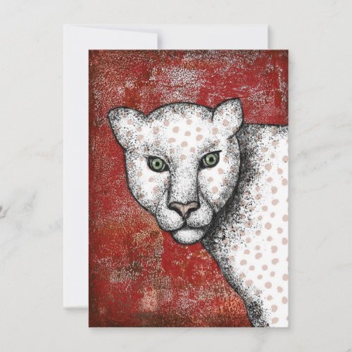 Spotted Leopard Says Hey Greeting Card