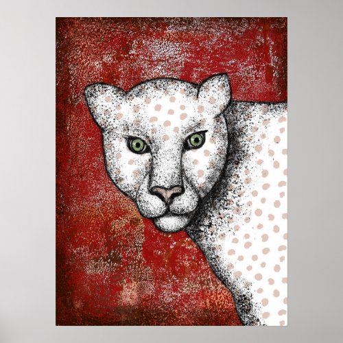 Spotted Leopard Says Hey Poster Wall Art