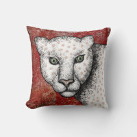 Spotted Leopard Says Hey Throw Pillow