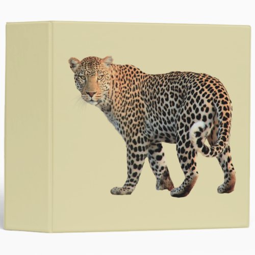 Spotted Leopard Wild Cat Photograph 3 Ring Binder