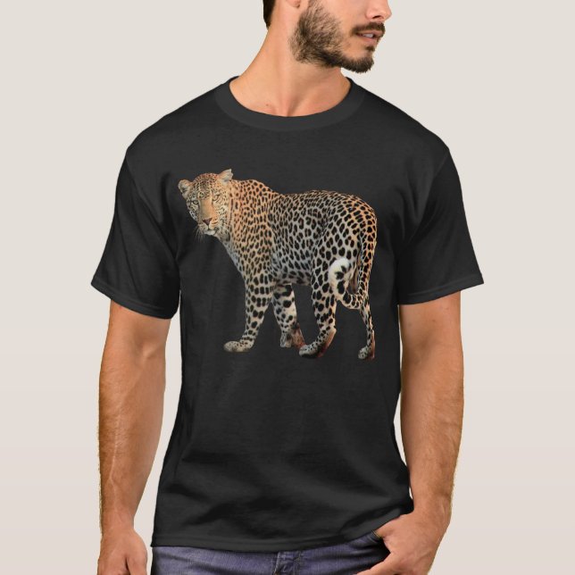 Spotted Leopard Wild Cat Photograph T-Shirt (Front)