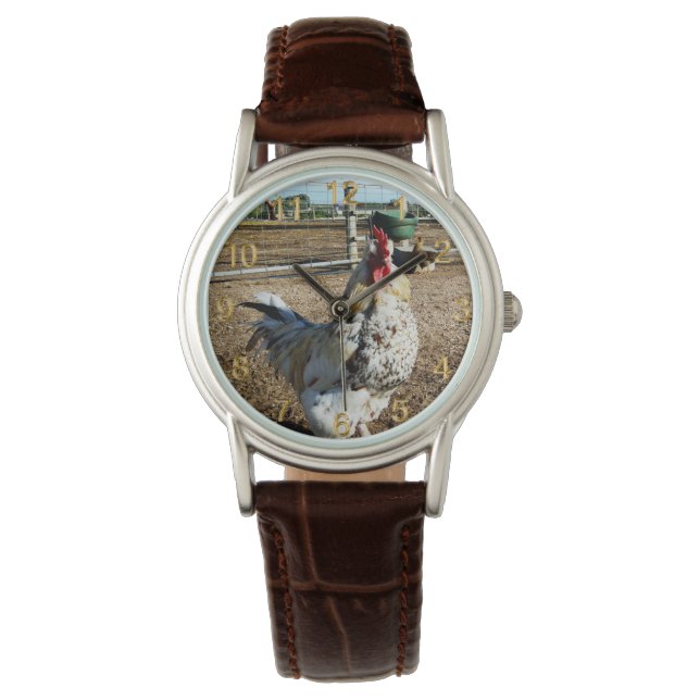**"Spotted Majesty: The Speckled Farm Rooster"** Watch (Front)