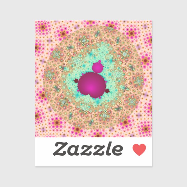 Spotted Mandelbrot Set Fractal Design Sticker (Sheet)