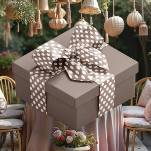 Spotted Mocha Mousse Color A47B67 Satin Ribbon