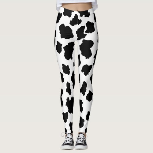 Spotted Moo Cow Adorable Dutch Milk Maid Holstein Leggings