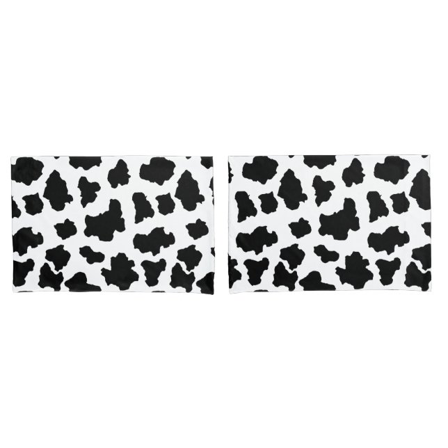 Spotted Moo Cow Dutch Holstein Animal Spots Pillow Case (Front-Set)