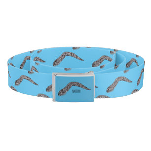 Spotted moray eel cartoon illustration belt