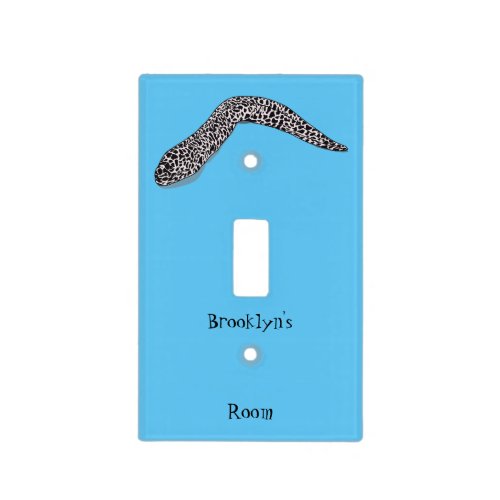 Spotted moray eel cartoon illustration light switch cover