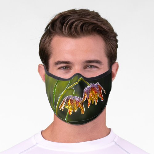 Spotted Mountain Bells  Sandy Long Premium Face Mask