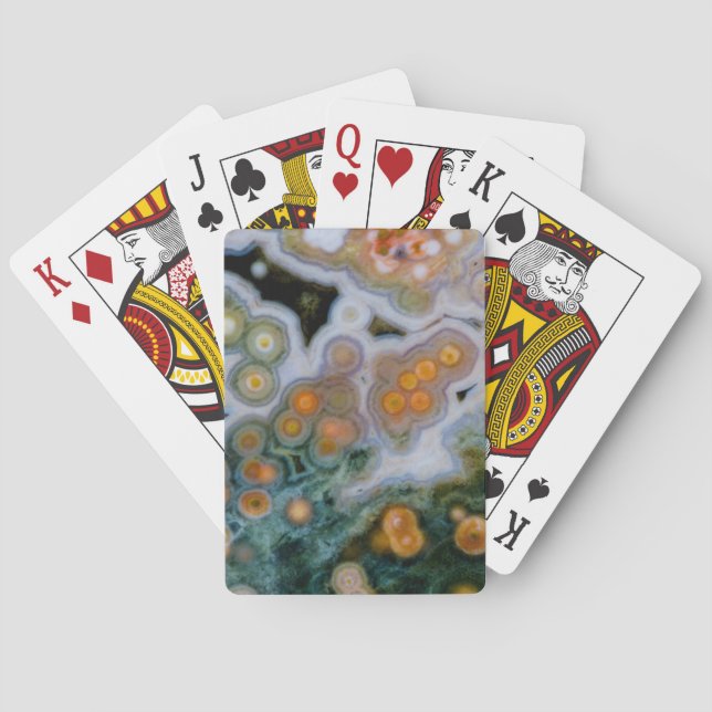 Spotted Ocean Jasper Poker Cards (Back)