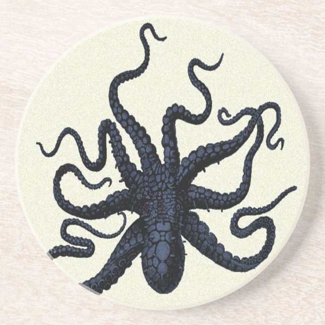 Spotted Octopus Sandstone Coaster (Front)