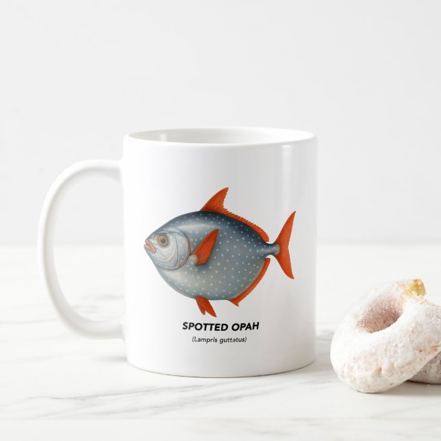 Spotted Opah – Marine Animals of California Coffee Mug (With Donut)