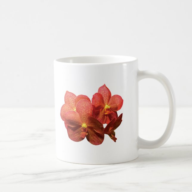 Spotted Orange Orchids Coffee Mug (Right)