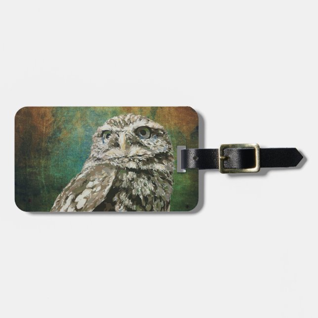 Spotted Owl Luggage Strap Luggage Tag (Front Horizontal)