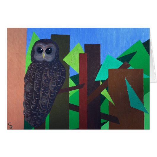 Spotted Owl Painting Cards (Front Horizontal)