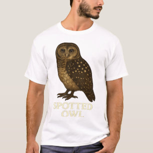 Spotted Owl T-Shirt: Endangered Bird Species Tee