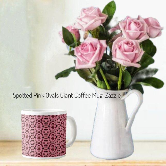 Spotted Pink Ovals  Giant Coffee Mug (Creator Uploaded)