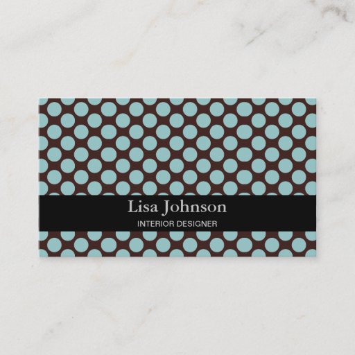 Customizable Spotted Polka Dots Interior Designer Card Business Card Templates