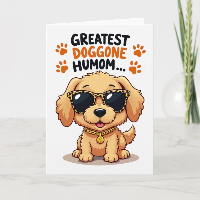 Spotted Pup Sunglasses Card (Front)