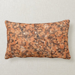 Spotted Rock Texture Lively Pattern Orange Black Lumbar Pillow