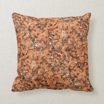 Spotted Rock Texture Lively Pattern Orange Black Throw Pillow by KreaturRock at Zazzle