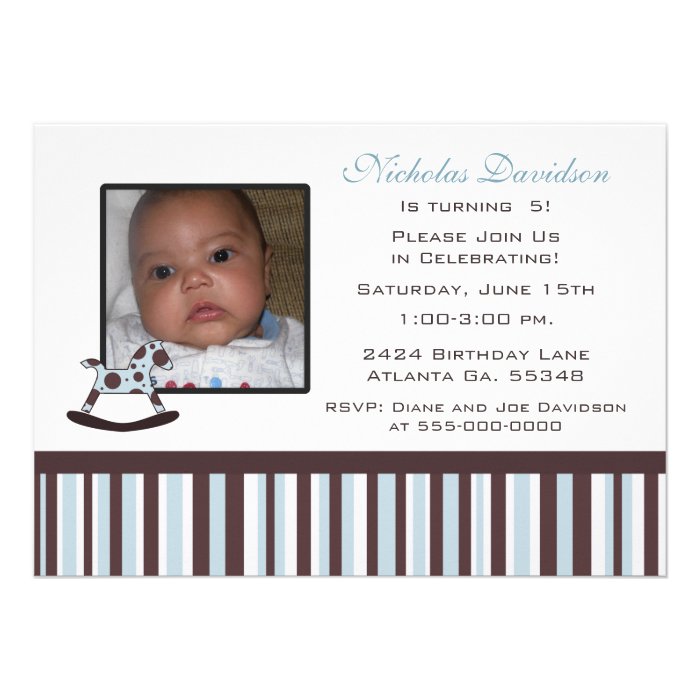 Spotted Rocking Horse Party Invitations