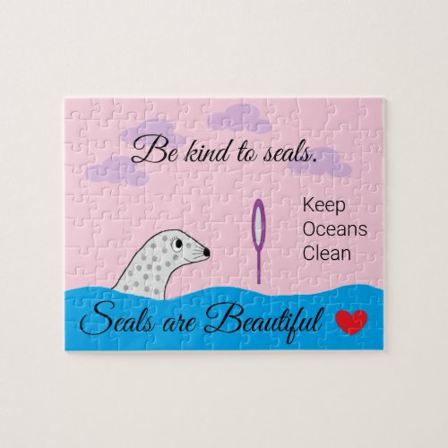 Spotted Seal has Much Beauty Jigsaw Puzzle