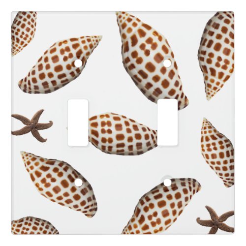 Spotted Seashells Junonia Beach Shells Light Switch Cover