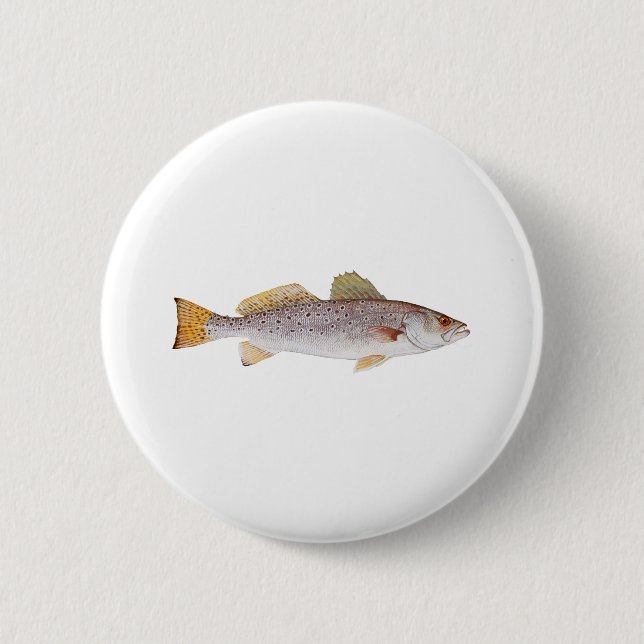 Spotted Seatrout Pinback Button (Front)