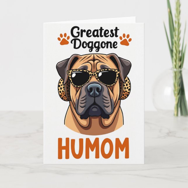 Spotted Shades Humom Dog Card (Front)