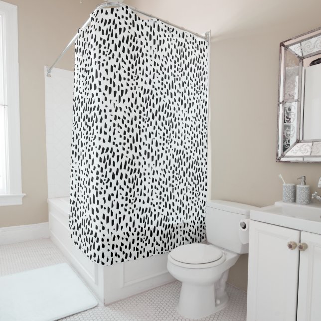 Spotted Shower Curtain (In Situ)