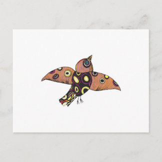 spotted sparrow design postcard