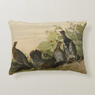 Spotted (Spruce) Grouse Audubon's Birds of America Accent Pillow