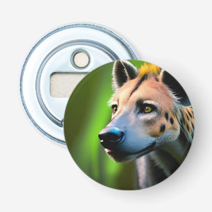 Spotted Stalking Hyena Watching His Prey, Bottle Opener