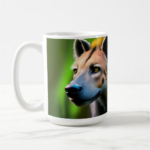 Spotted Stalking Hyena Watching His Prey, Coffee Mug