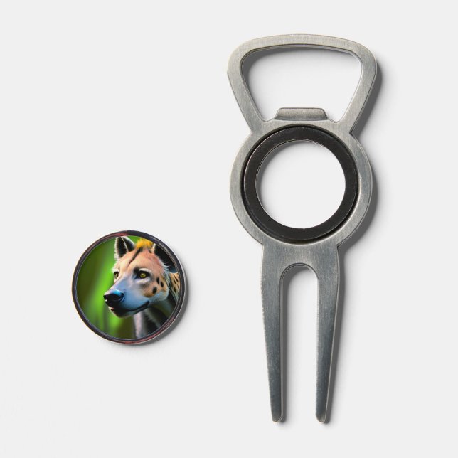 Spotted Stalking Hyena Watching His Prey, Divot Tool (Front (Open))