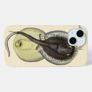Spotted Stingrays, Vintage Marine Ocean Animals iPhone 15 Case