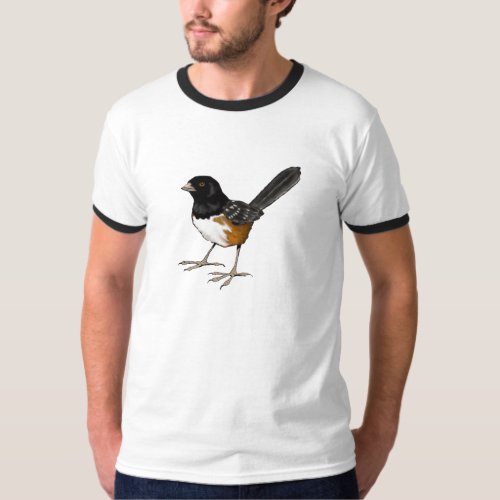 Spotted Towhee Bird Original Art Bird Watcher T_Shirt