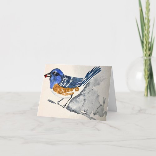 Spotted Towhee _ Blank inside greeting card