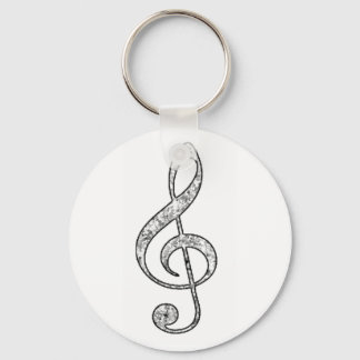 Spotted Treble Clef Keychain