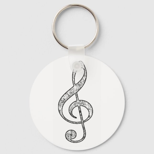 Spotted Treble Clef Keychain (Front)
