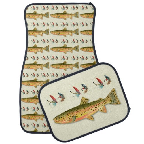 Spotted Trout Fishing Theme Car Floor Mat