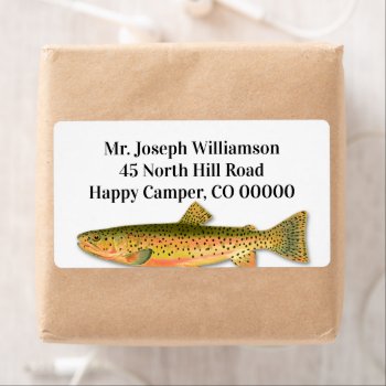 Spotted Trout Fishing Theme Shipping Labels by millhill at Zazzle