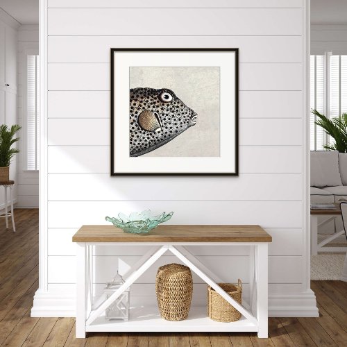 Spotted Trunkfish Beach House Vintage Poster