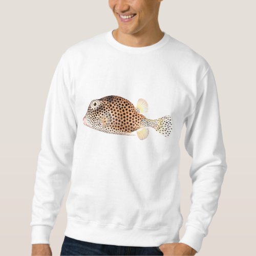 Spotted Trunkfish Vintage Fish Print Sweatshirt
