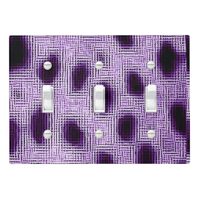 Spotted Violet Light Switch Cover (In Situ)