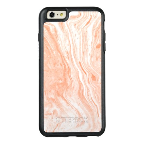 Spotted White And Light Orange Marble Stone OtterBox iPhone 66s Plus Case