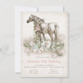 Spotted White Horse Birthday Party Invitation (Front)