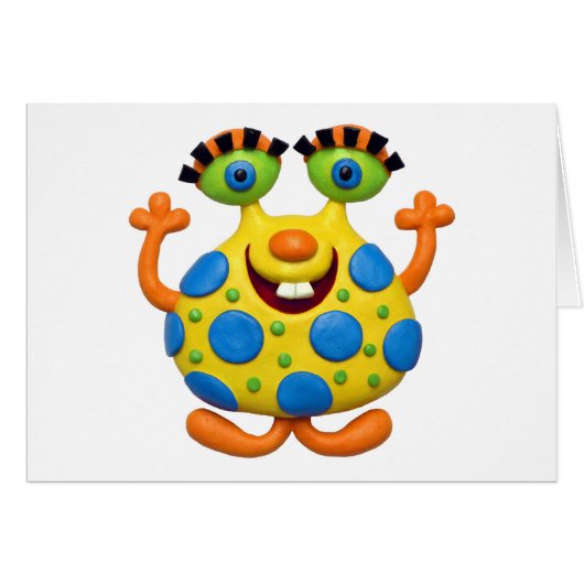 Spotted Yellow Monster Cards (Front Horizontal)